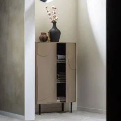 WOOOD Wandkast Cadiz Mud - 85x135x40 cm