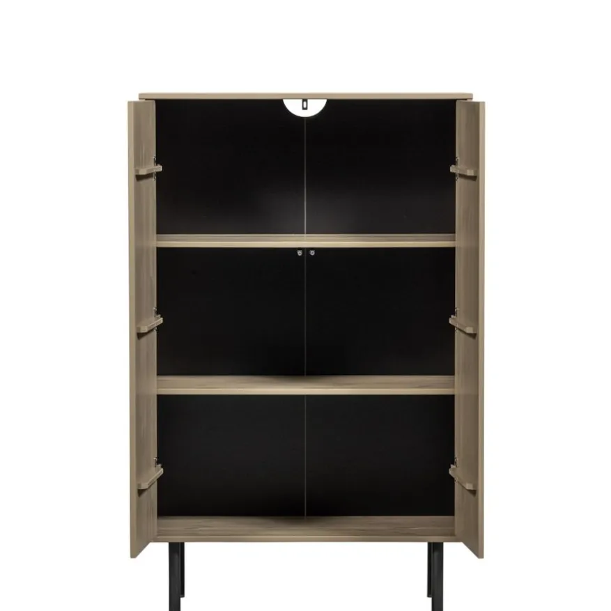 WOOOD Wandkast Cadiz Mud - 85x135x40 cm
