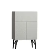 WOOOD Wandkast Carved Greige - 90x146x46 cm