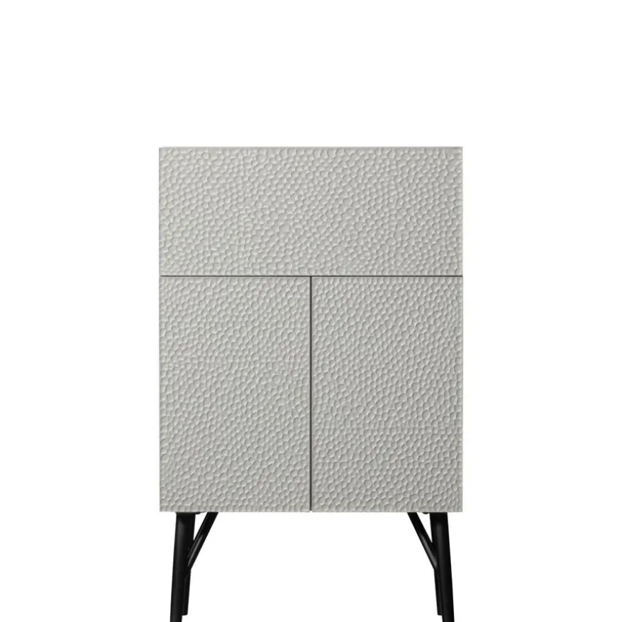 WOOOD Wandkast Carved Greige - 90x146x46 cm