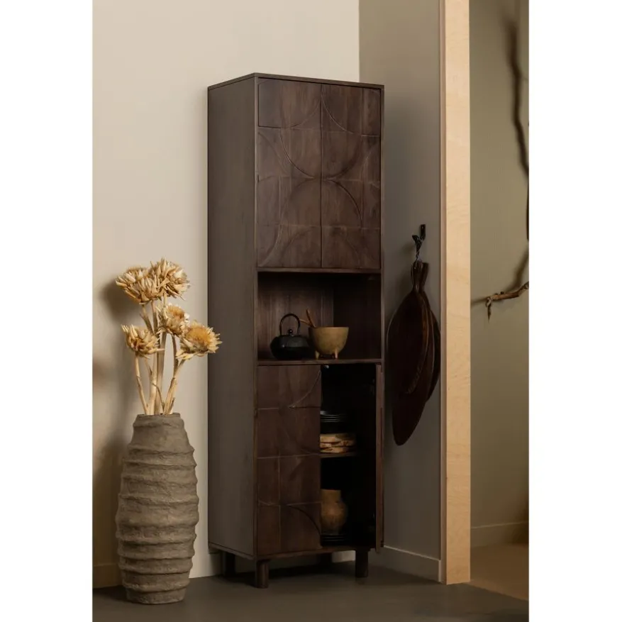 WOOOD Wandkast Draw Bruin - 60x200x40 cm