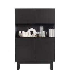 WOOOD Wandkast Finca Zwart - 110x170x40 cm