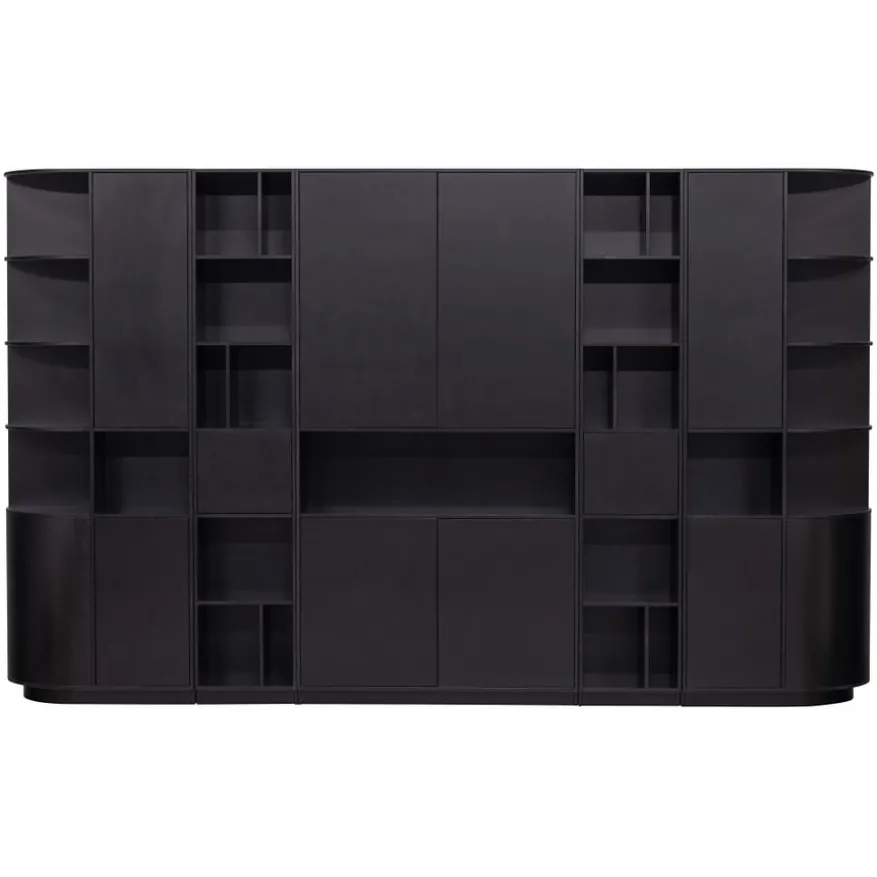 WOOOD Wandkast Finca Zwart - 78x210x40 cm