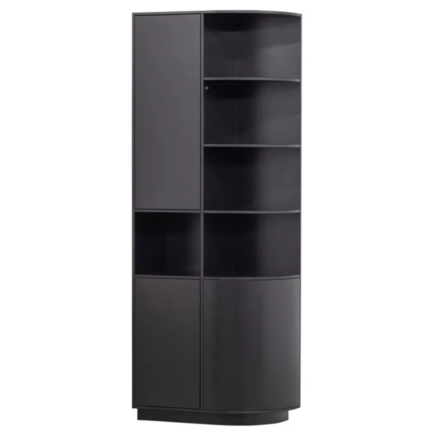 WOOOD Wandkast Finca Zwart - 78x210x40 cm