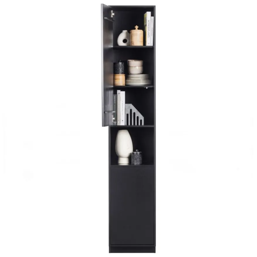 WOOOD Wandkast Finca Zwart - 40x210x40 cm