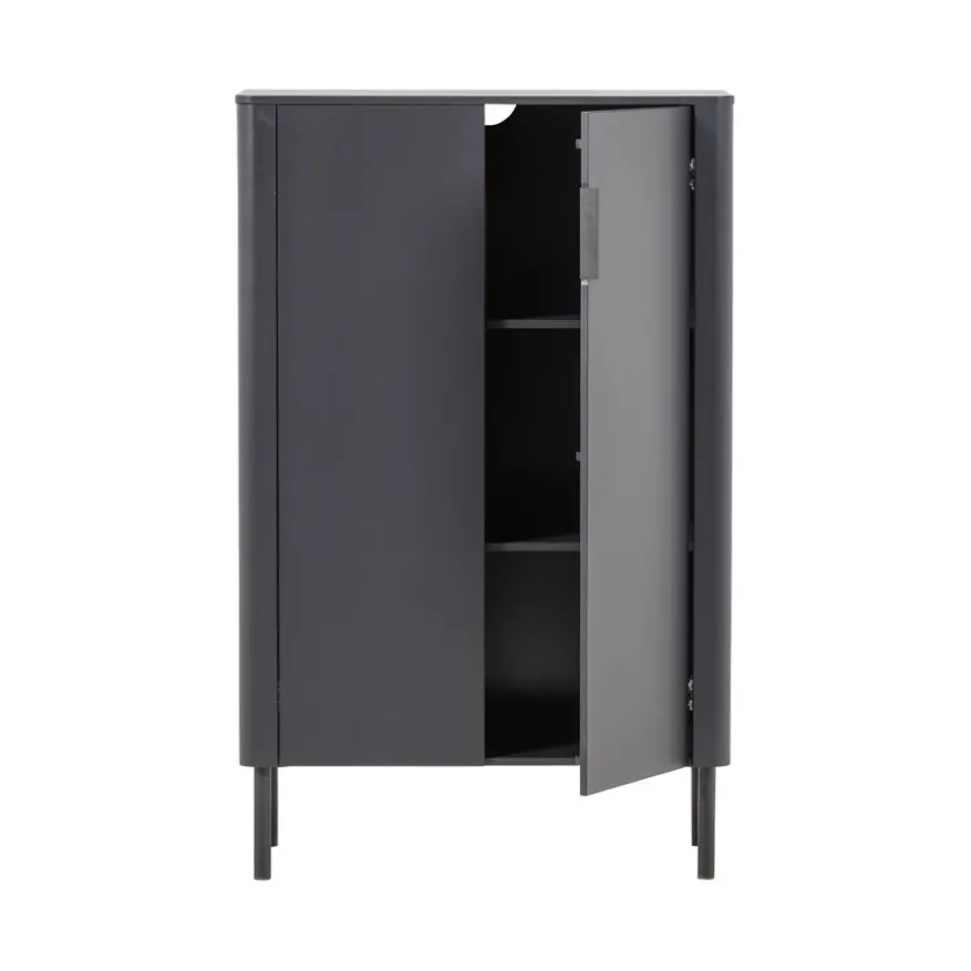 WOOOD Wandkast Gunnar Zwart - 85x135x39 cm