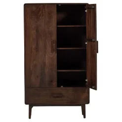 WOOOD Wandkast Liya Donkerbruin - 85x150x35 cm