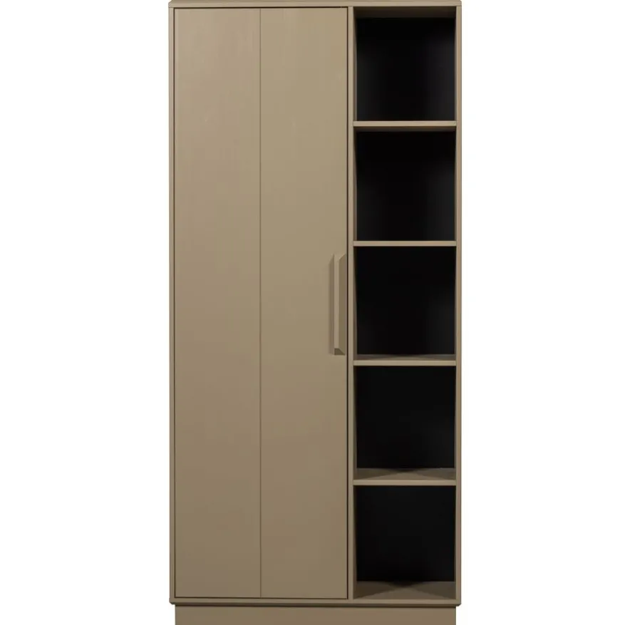 WOOOD Wandkast Lowen Mud - 100x221x44 cm