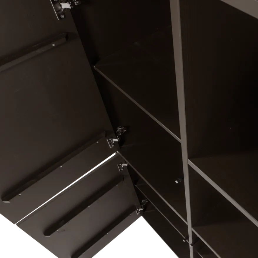 WOOOD Wandkast Meggy Links Middenbruin - 108x215x40 cm
