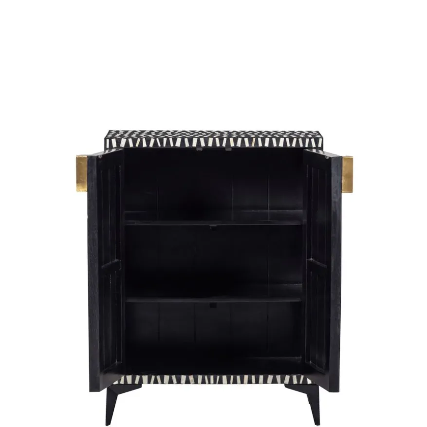 WOOOD Wandkast Menne Zwart - 81x108x43 cm