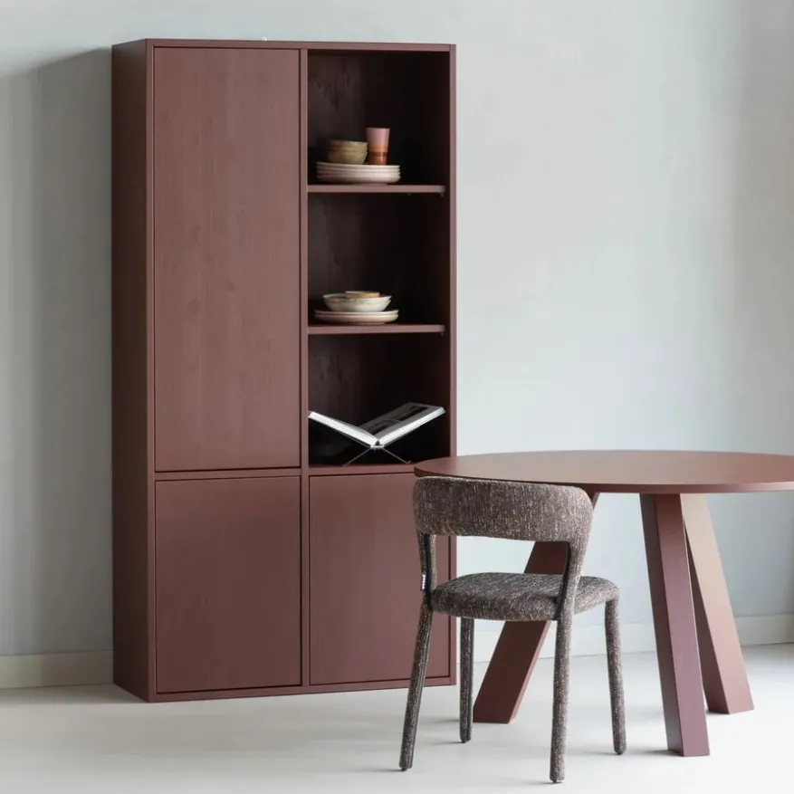 WOOOD Wandkast Merel Bordeaux - 100x200x40 cm