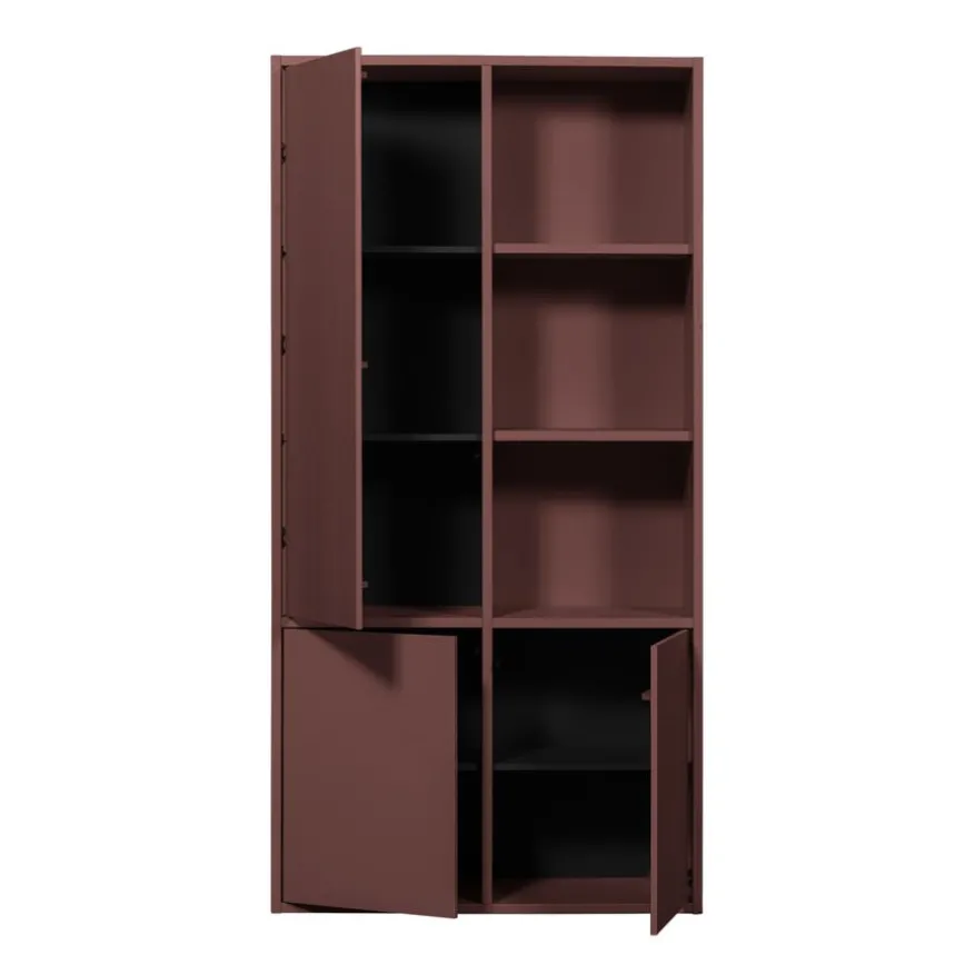 WOOOD Wandkast Merel Bordeaux - 100x200x40 cm