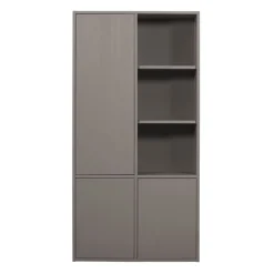 WOOOD Wandkast Merel Warmgrijs - 100x200x40 cm