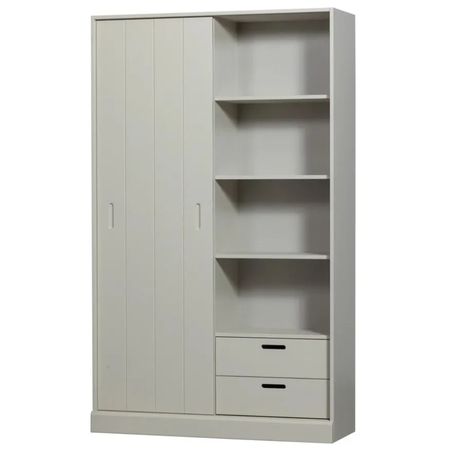 WOOOD Wandkast Mila Grijs - 120x200x42 cm