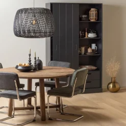 WOOOD Wandkast Move Zwart - 120x200x42 cm