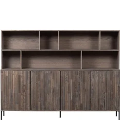 WOOOD Wandkast New Gravure Bruin - 200x150x44 cm