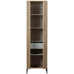 WOOOD Wandkast New Gravure Naturel - 60x210x42 cm