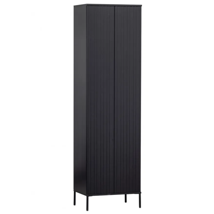 WOOOD Wandkast New Gravure Zwart - 60x210x42 cm