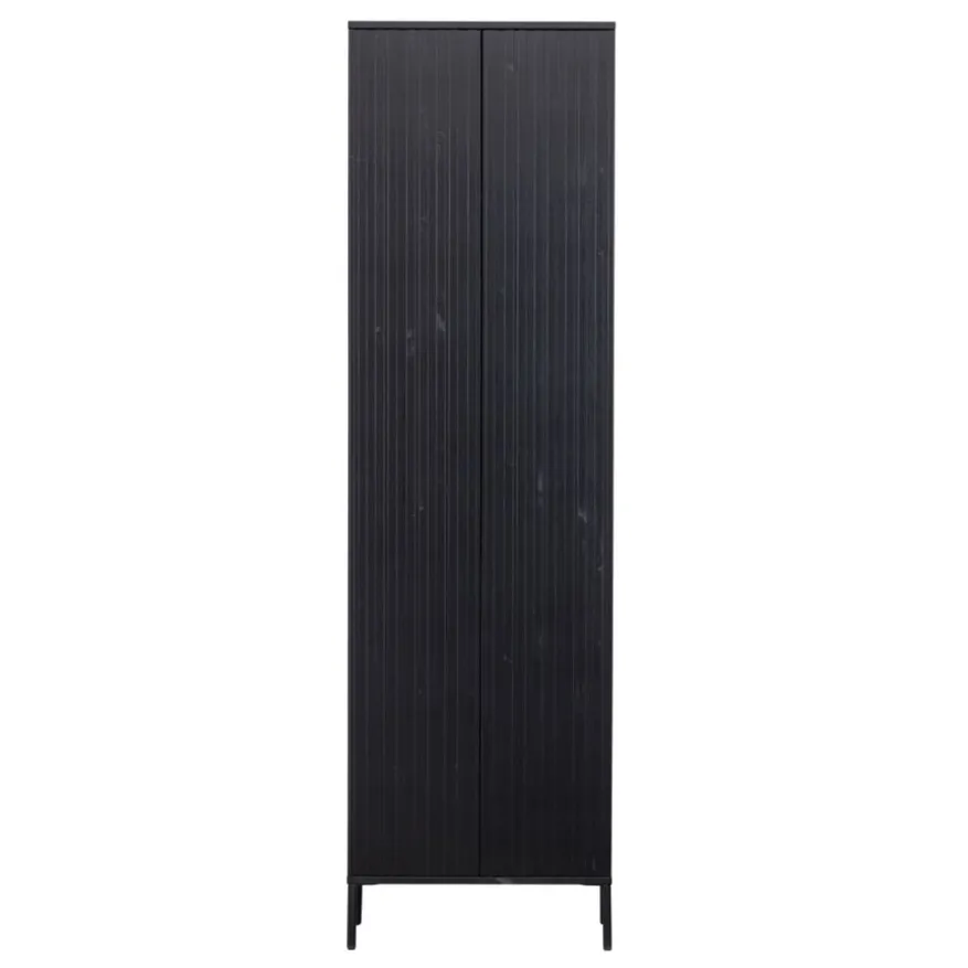WOOOD Wandkast New Gravure Zwart - 60x210x42 cm