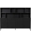 WOOOD Wandkast New Gravure Zwart - 200x150x44 cm