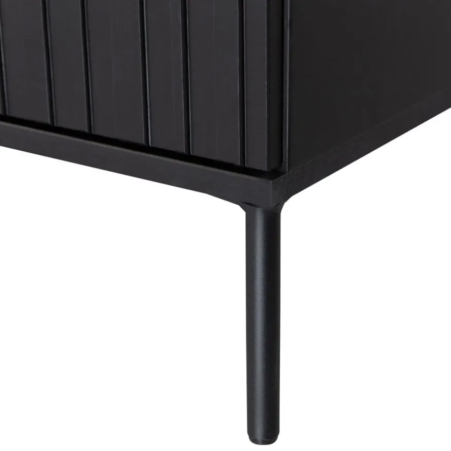 WOOOD Wandkast New Gravure Zwart - 200x150x44 cm