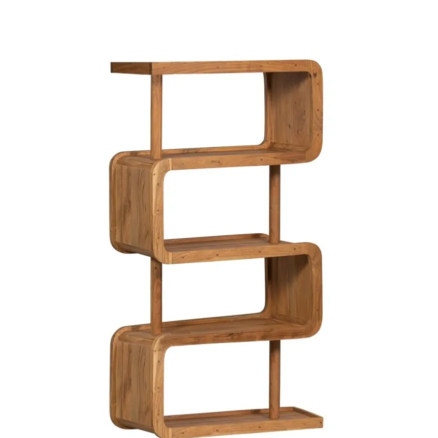 WOOOD Wandkast Rattle Bruin - 82x160x40 cm