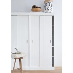 WOOOD Wandkast Row Wit - 85x195x44 cm