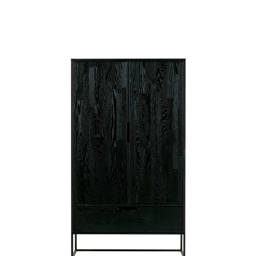 WOOOD Wandkast Silas Zwart - 85x149x36 cm