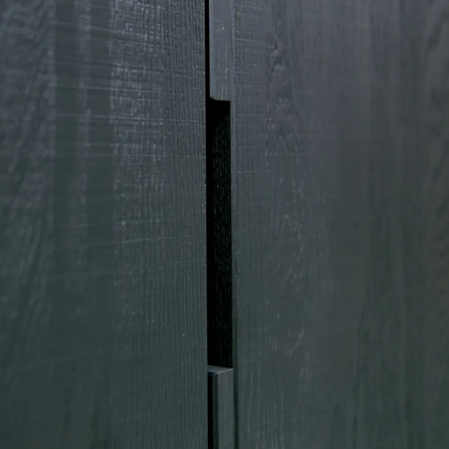 WOOOD Wandkast Silas Zwart - 85x149x36 cm