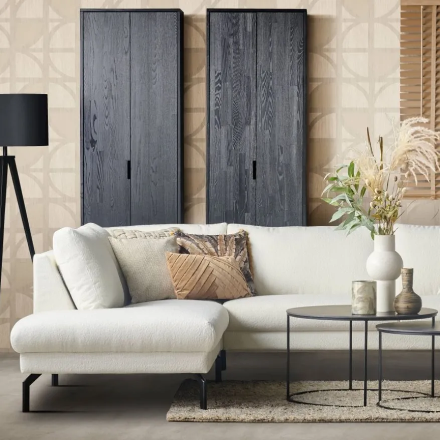 WOOOD Wandkast Silas Zwart - 60x210x36 cm