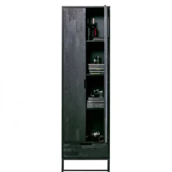 WOOOD Wandkast Silas Zwart - 60x210x36 cm