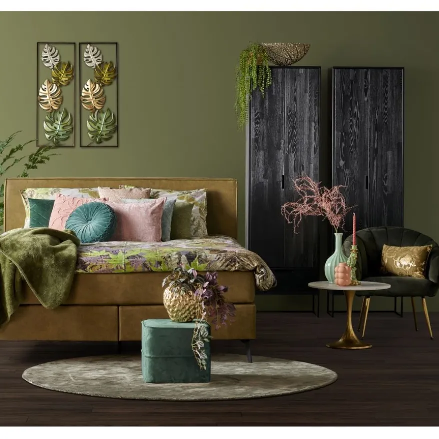 WOOOD Wandkast Silas Zwart - 60x210x36 cm