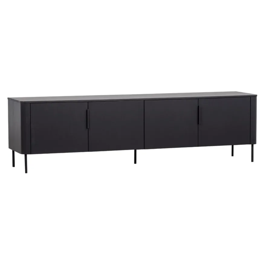WOOOD (Zwevend) TV-meubel Gunnar Zwart - 200x56x44 cm