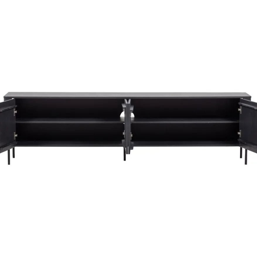 WOOOD (Zwevend) TV-meubel Gunnar Zwart - 200x56x44 cm