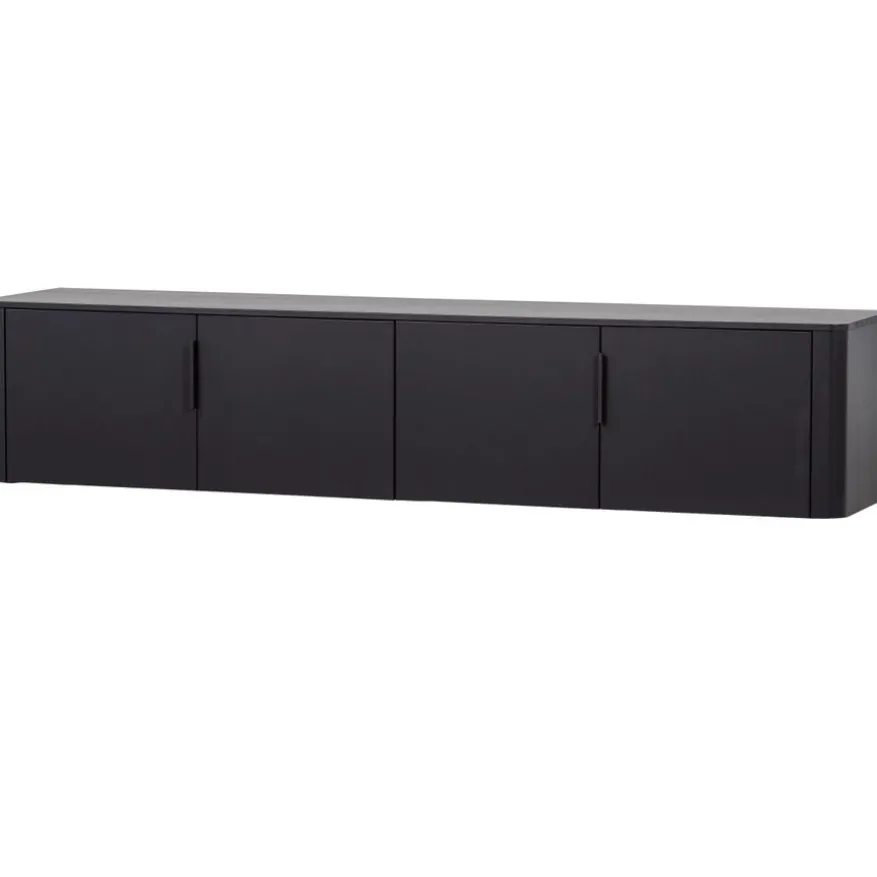 WOOOD (Zwevend) TV-meubel Gunnar Zwart - 200x56x44 cm