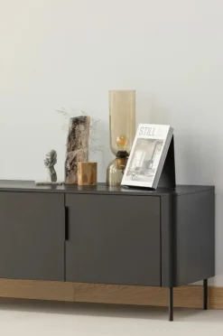 WOOOD (Zwevend) TV-meubel Gunnar Zwart - 154x56x44 cm