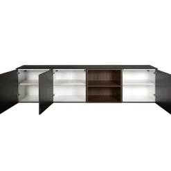 Zwevend Dressoir Cannes Zwart - 242x59x49 cm