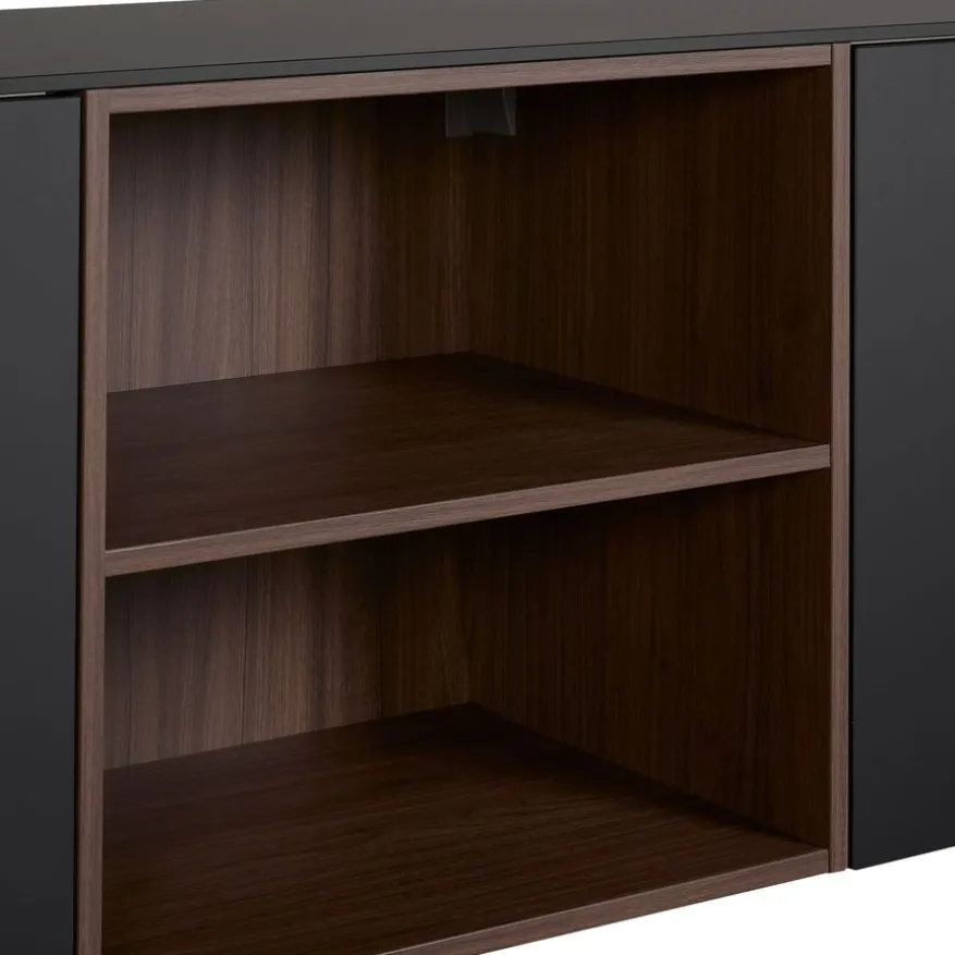 Zwevend Dressoir Cannes Zwart - 242x59x49 cm