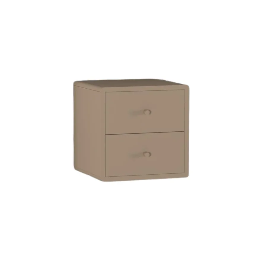 Zwevend Nachtkastje Borba Taupe - 30x30x30 cm