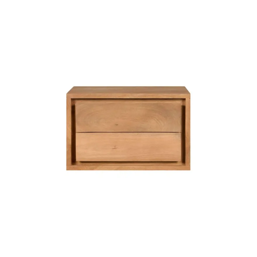 Zwevend Nachtkastje Geleen Bruin - 40x25x30 cm