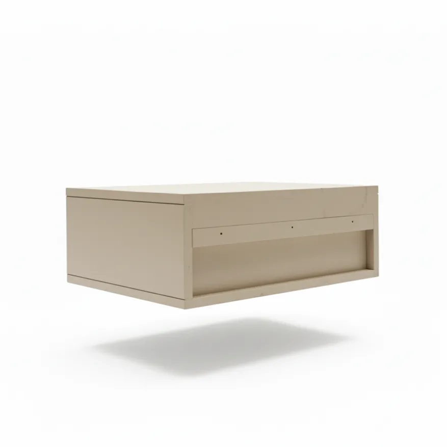 Zwevend Nachtkastje Sem Taupe - 45x18x35 cm