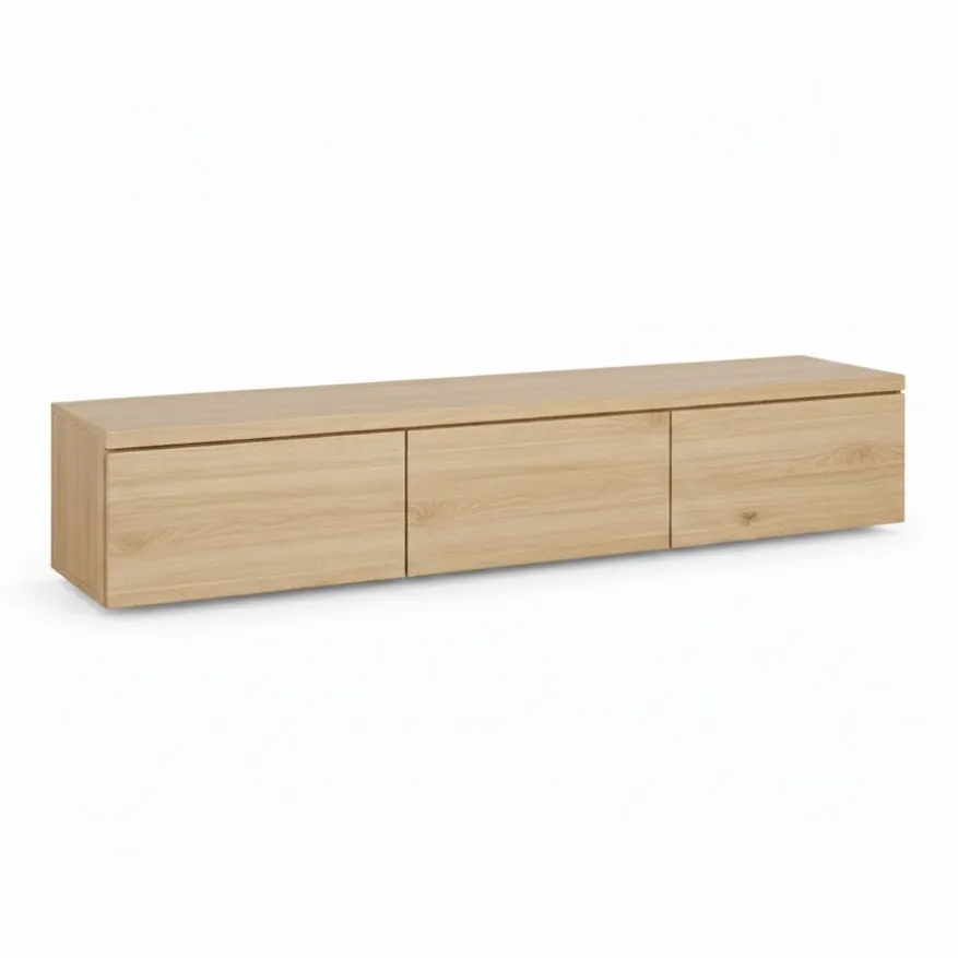 Zwevend TV-meubel Chester Naturel - 190x35x40 cm