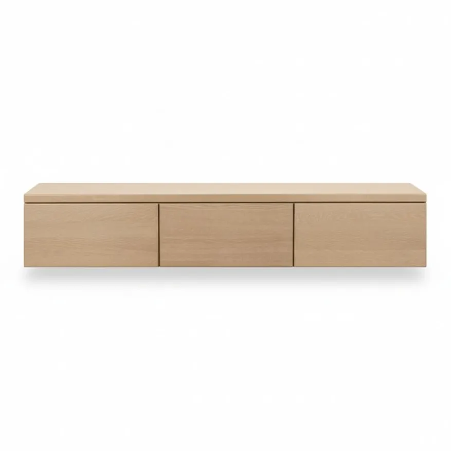 Zwevend TV-meubel Chester Naturel - 190x35x40 cm
