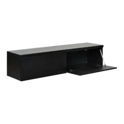 Zwevend TV-meubel Chester Zwart - 150x35x40 cm